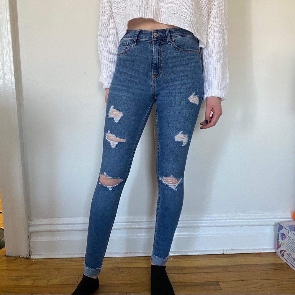 Hollister ripped jeans